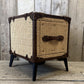 Hollywood Style 1920s Rattan Vintage Bedside Nightstand, Luxury English Handmade Unique Bespoke Chest