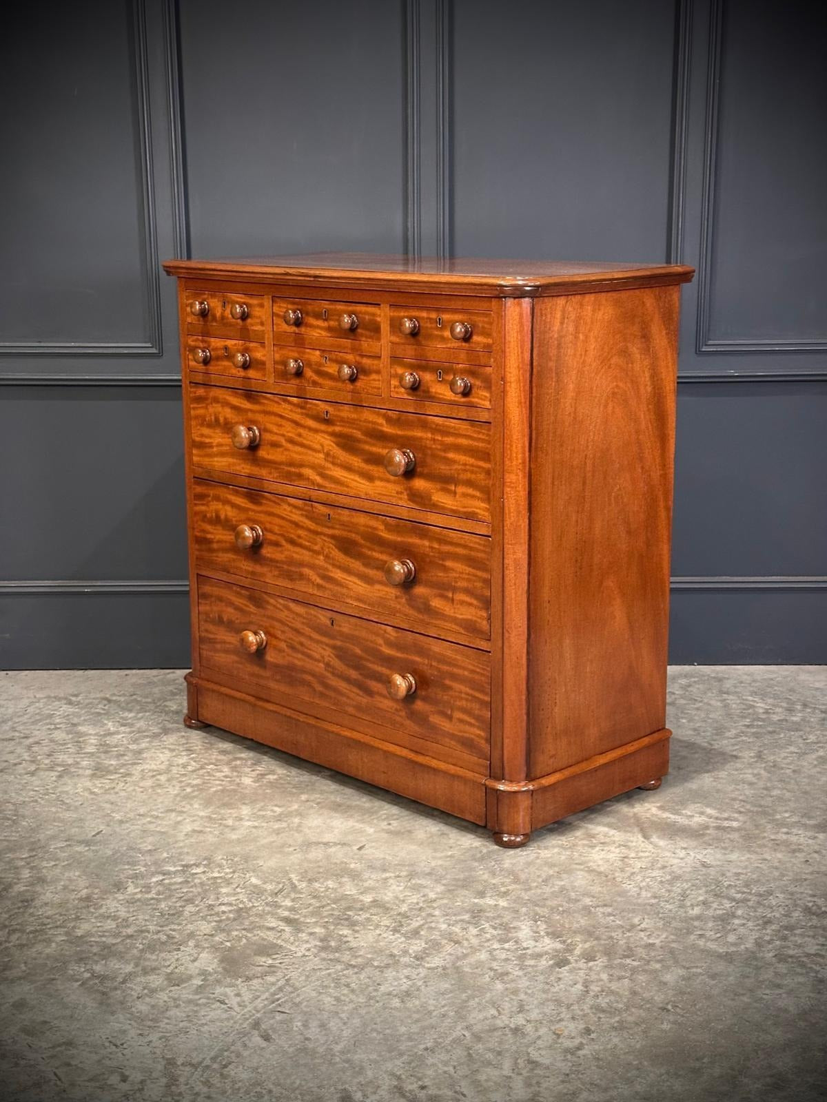 Vintage Victorian Mahogany Chest Of Drawers