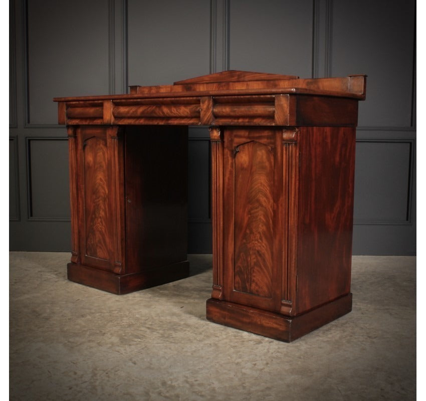 Flame Mahogany Vintage Pedestal Sideboard