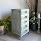Vintage bedside drawers, hand painted sage green