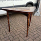 Pair 18th Century Dutch Marquetry Antique Games Tables, With Fold Over Lid & Card Playing Area