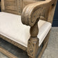 18th Century Antique Carved Bleached Oak Bench
