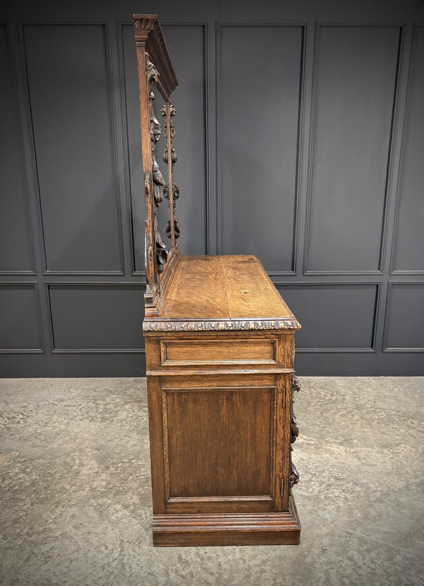 Carved Antique Oak Sideboard