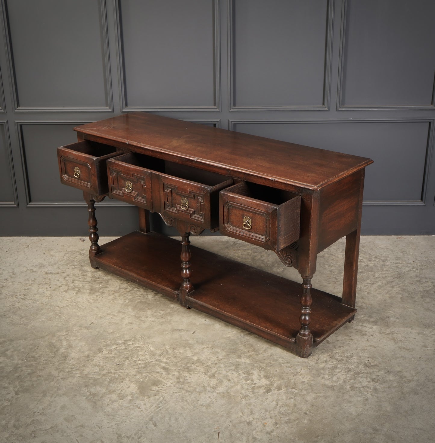 Rustic Oak Vintage Sideboard
