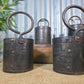 Vintage Iron Metal Pot Handle Utensil Planter Pen Desk Storage