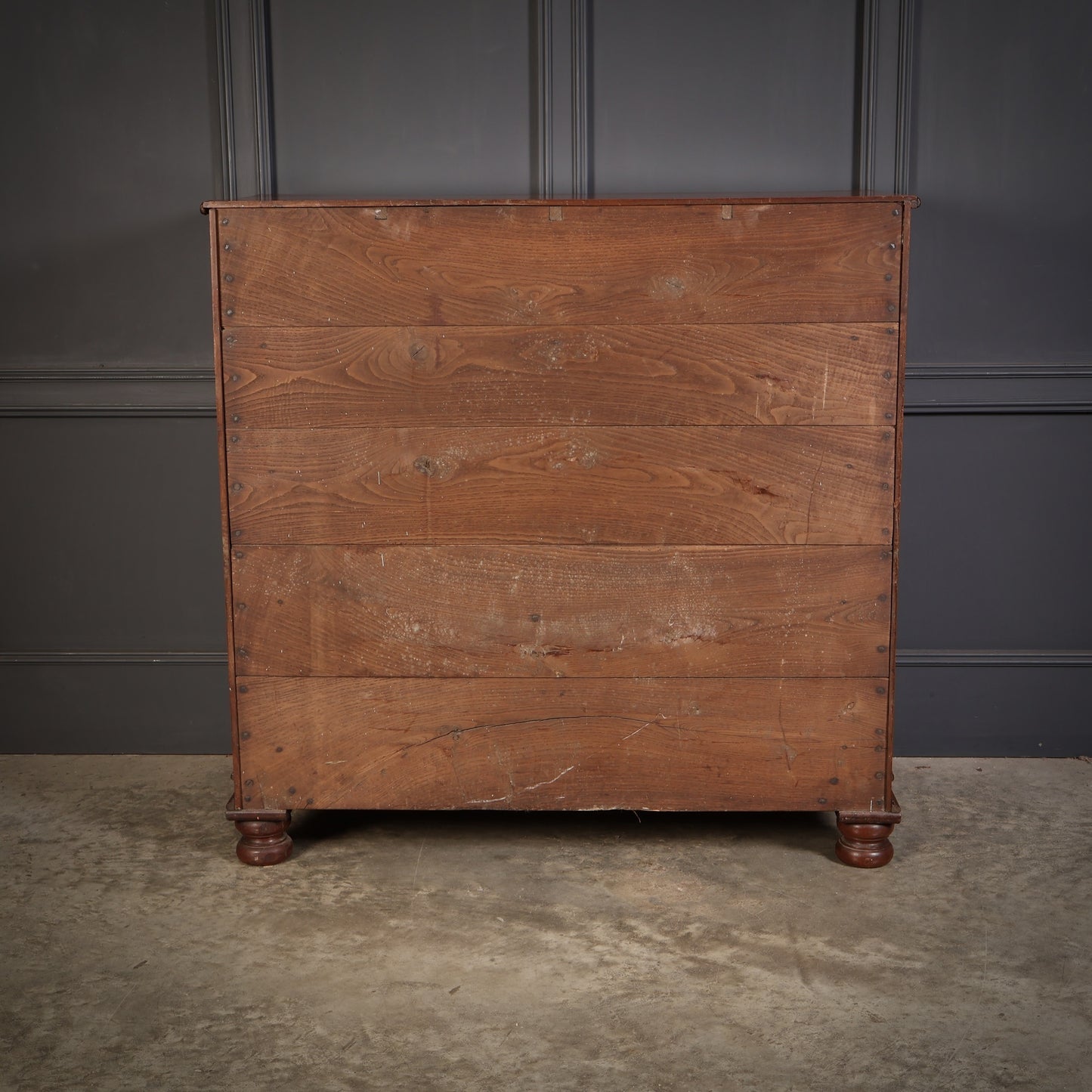 Antique Flame Mahogany Scottish Chest of Drawers