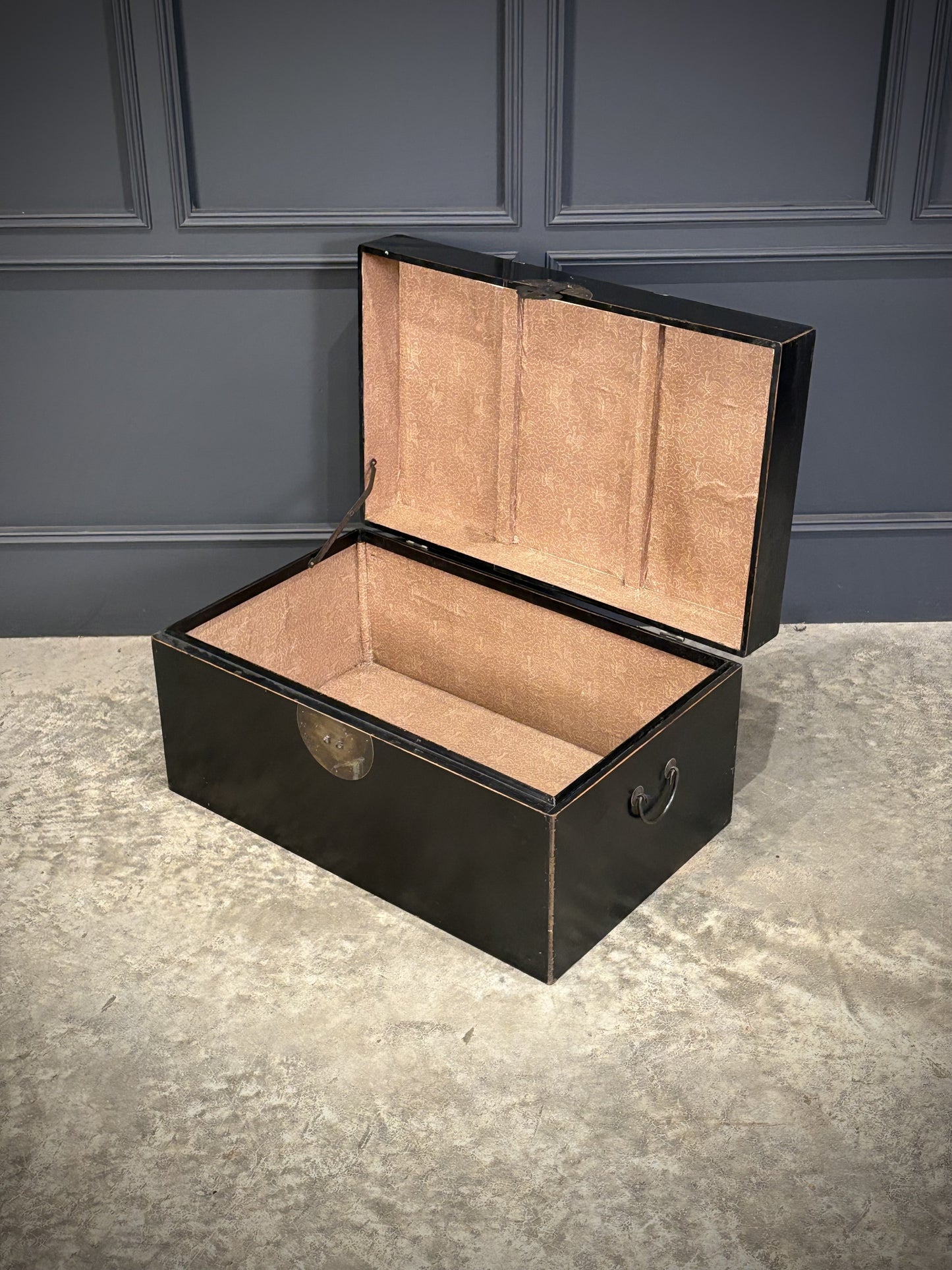 Black Chinese Lacquered Trunk
