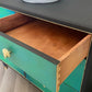 Emerald Green Hand Painted Chest of Drawers, Mid Century Furniture By Herbert & Gibbs