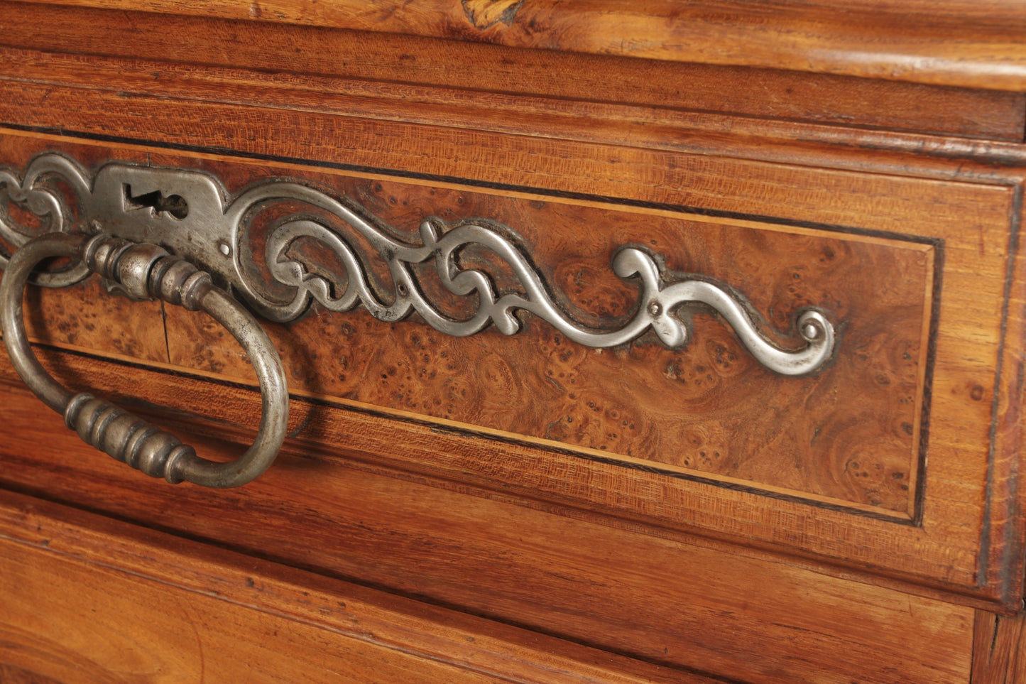 Large 18th Century Cherrywood & Walnut Antique Dresser