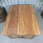 Vintage Rustic Indian Solid Wooden Dowry Chest Coffee Side Table Trunk