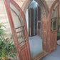 Gothic Antique Rustic Indian Arched Window Shutter Home Garden Mirror