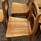 Vintage Victorian Set Of Pine Kitchen Chairs.