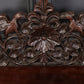 Antique Gothic Burmese Carved Padauk Wood Side Table