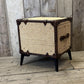 Hollywood Style 1920s Rattan Vintage Bedside Nightstand, Luxury English Handmade Unique Bespoke Chest