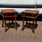 Pair Vintage Bamboo Bedside Tables, Lamp Tables, Side Tables. Each With Drawer.