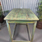 Green Vintage Rustic Indian Solid Wooden Desk Console Hallway Kitchen Island Table