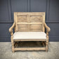 18th Century Antique Carved Bleached Oak Bench