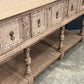 Vintage Bleached Carved Oak Potboard Dresser Sideboard
