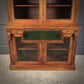 Fine William IV Walnut Vintage Glazed Bookcase Display Cabinet