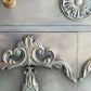 Vintage Tallboy Cabinet: Hand Painted Blue