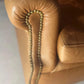 Vintage Tan Leather Wingback Club Chair – English Library Reading Armchair