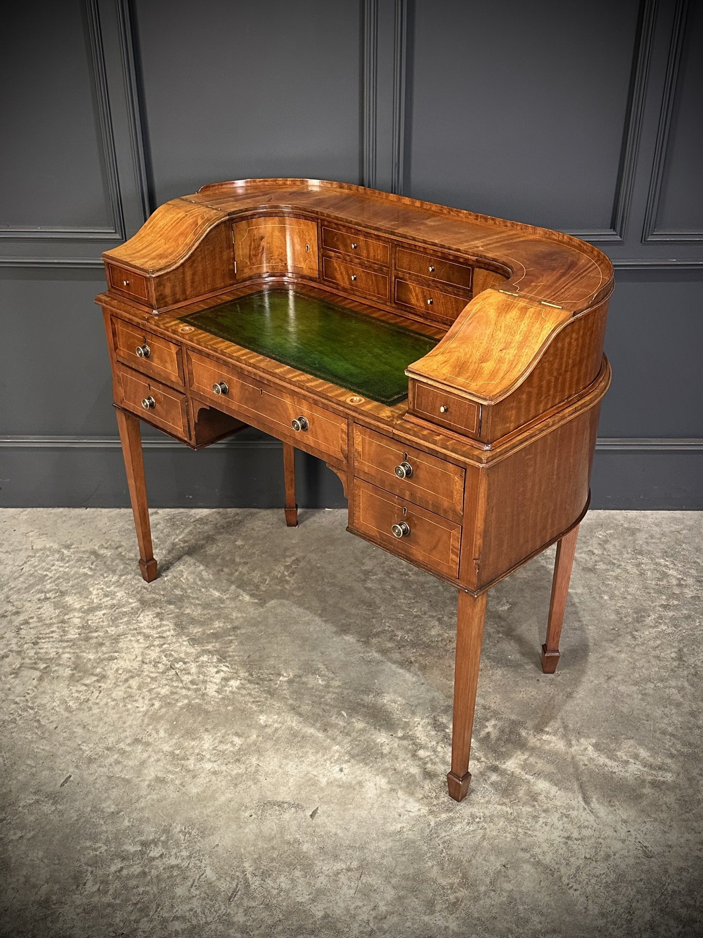 Inlaid Mahogany Carlton House Vintage Desk