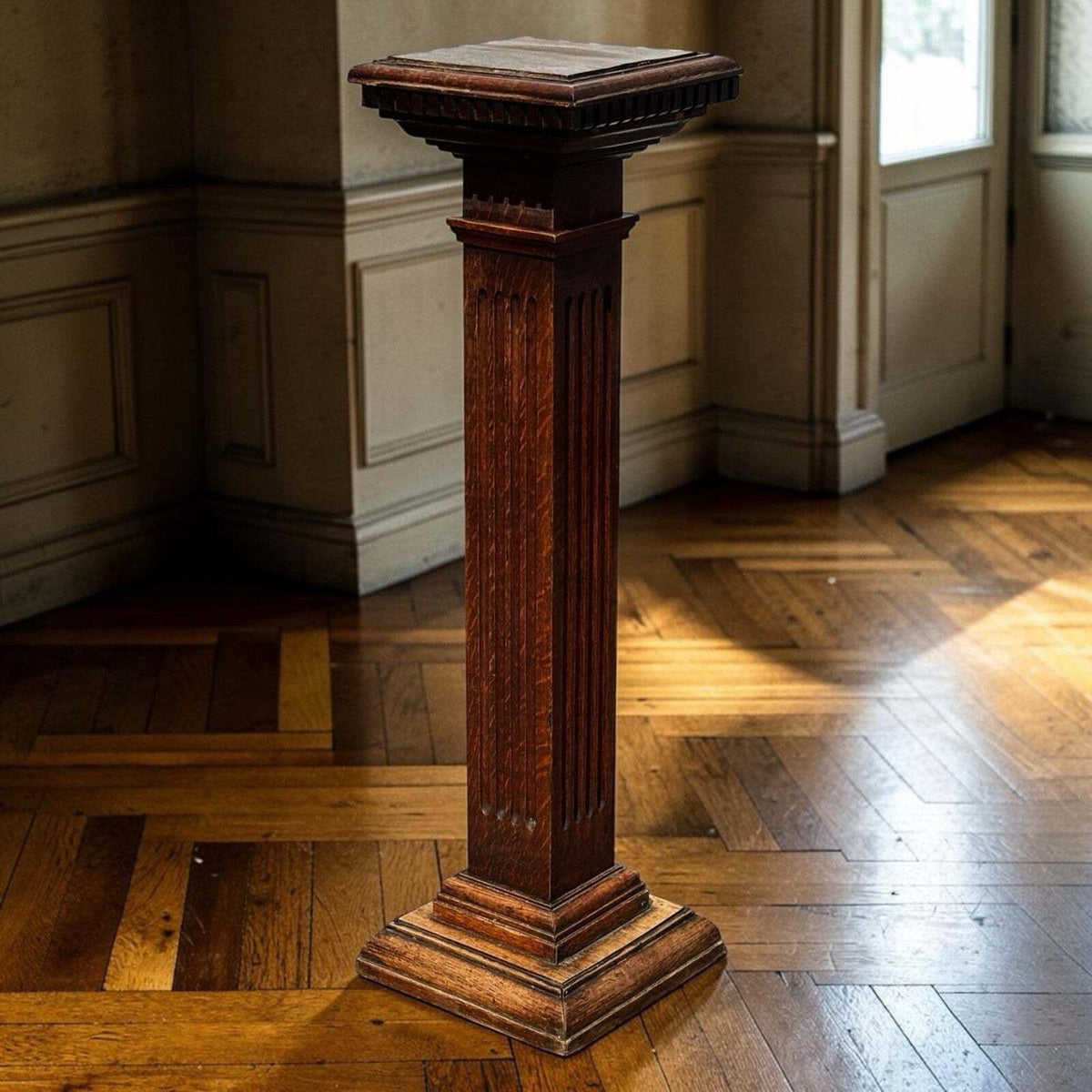 Edwardian Oak Plant Stand, 21st Century