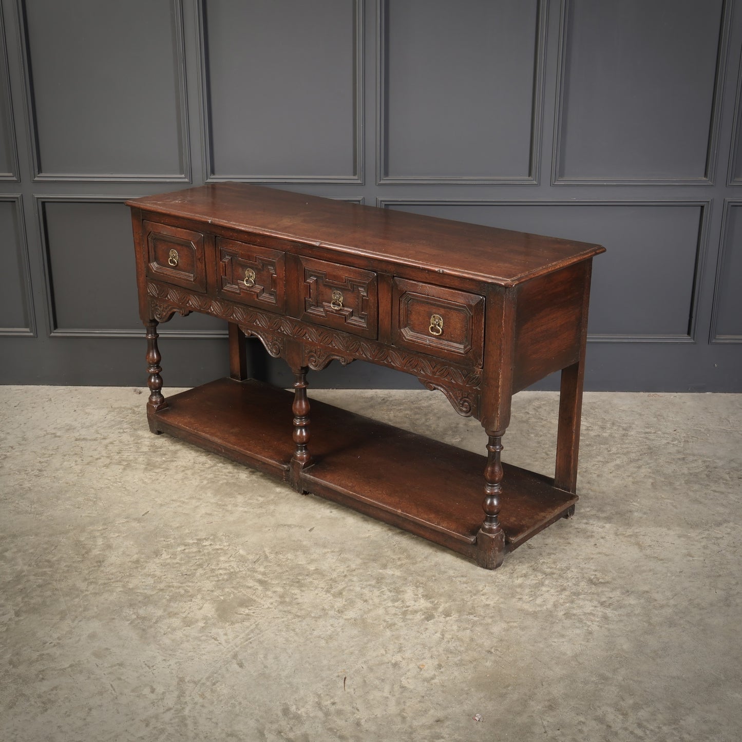 Rustic Oak Vintage Sideboard