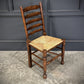 Set Of Eight Antique Ladder Back Dining Chairs