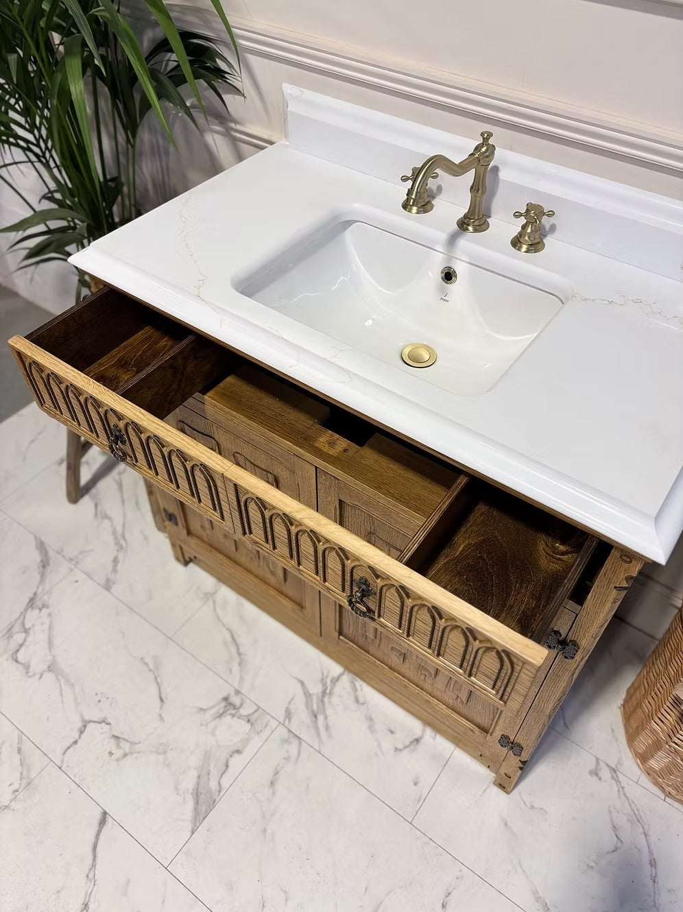 Vintage Reclaimed Vanity Unit With Basin
