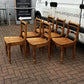 Vintage Victorian Set Of Pine Kitchen Chairs.