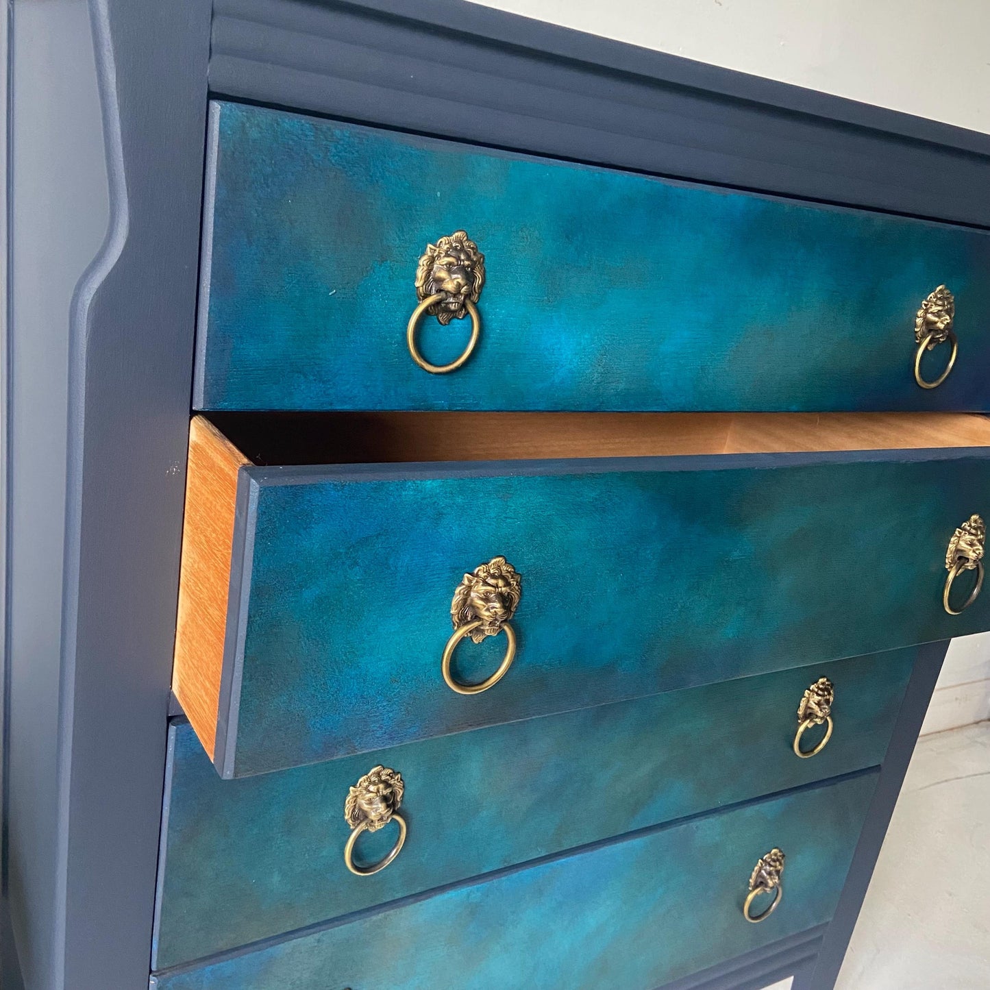 Vintage chest of drawers, hand painted. Example of commission available