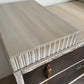 Mid Century Hand Painted Low Chest of Drawers: Bronze Glaze