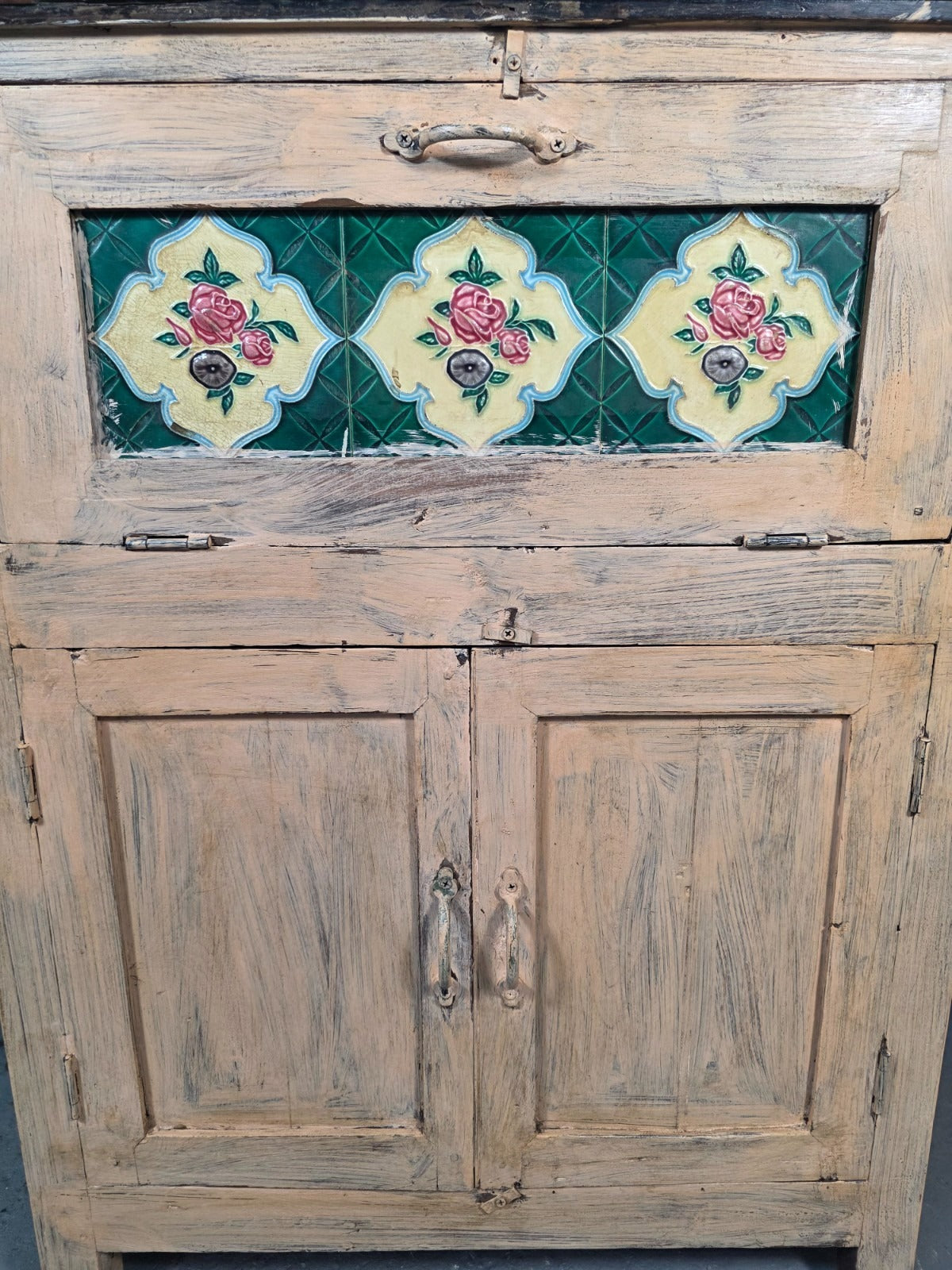 Vintage Reclaimed Indian Wooden Free Standing Bathroom Kitchen Cupboard Cabinet