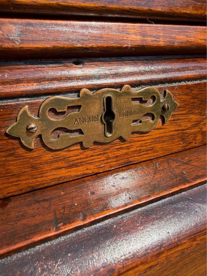 Vintage Oak Roll Top Desk By Angus Of London