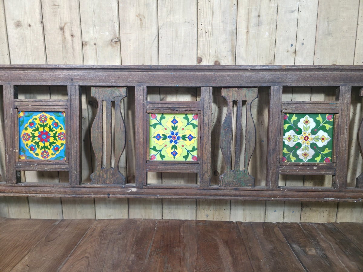 Vintage Rustic Solid Wooden Garden Bench Seat Day Bed