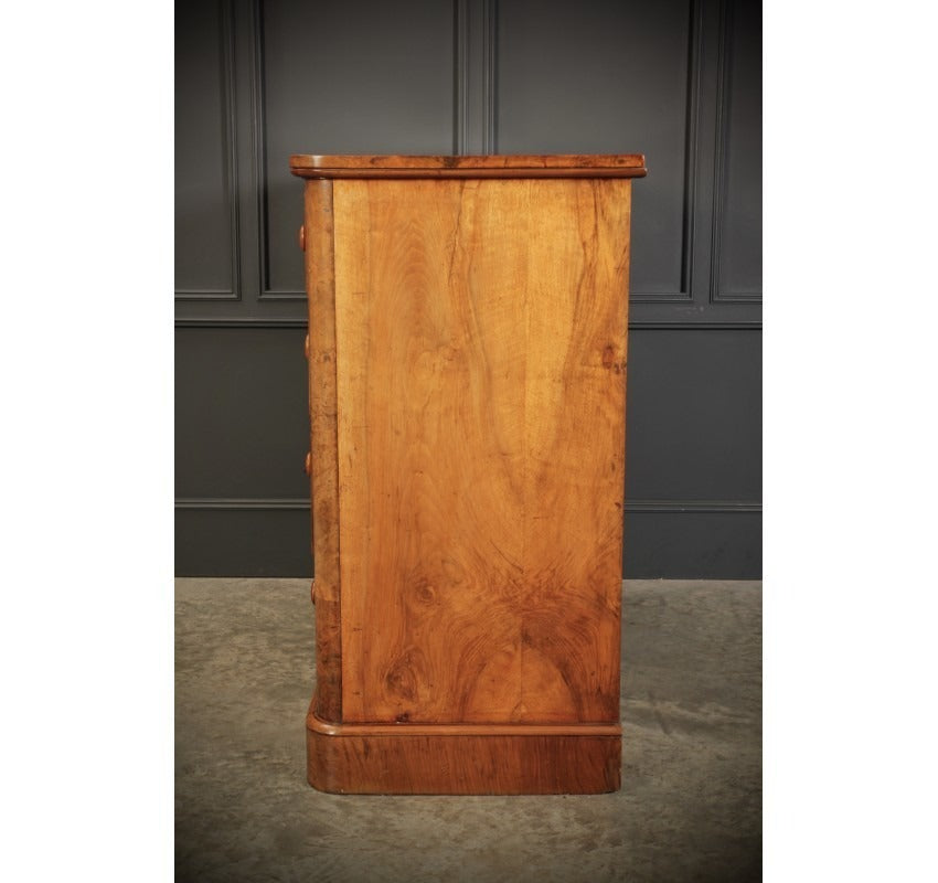 Vintage Victorian Burr Oak Chest Of Drawers