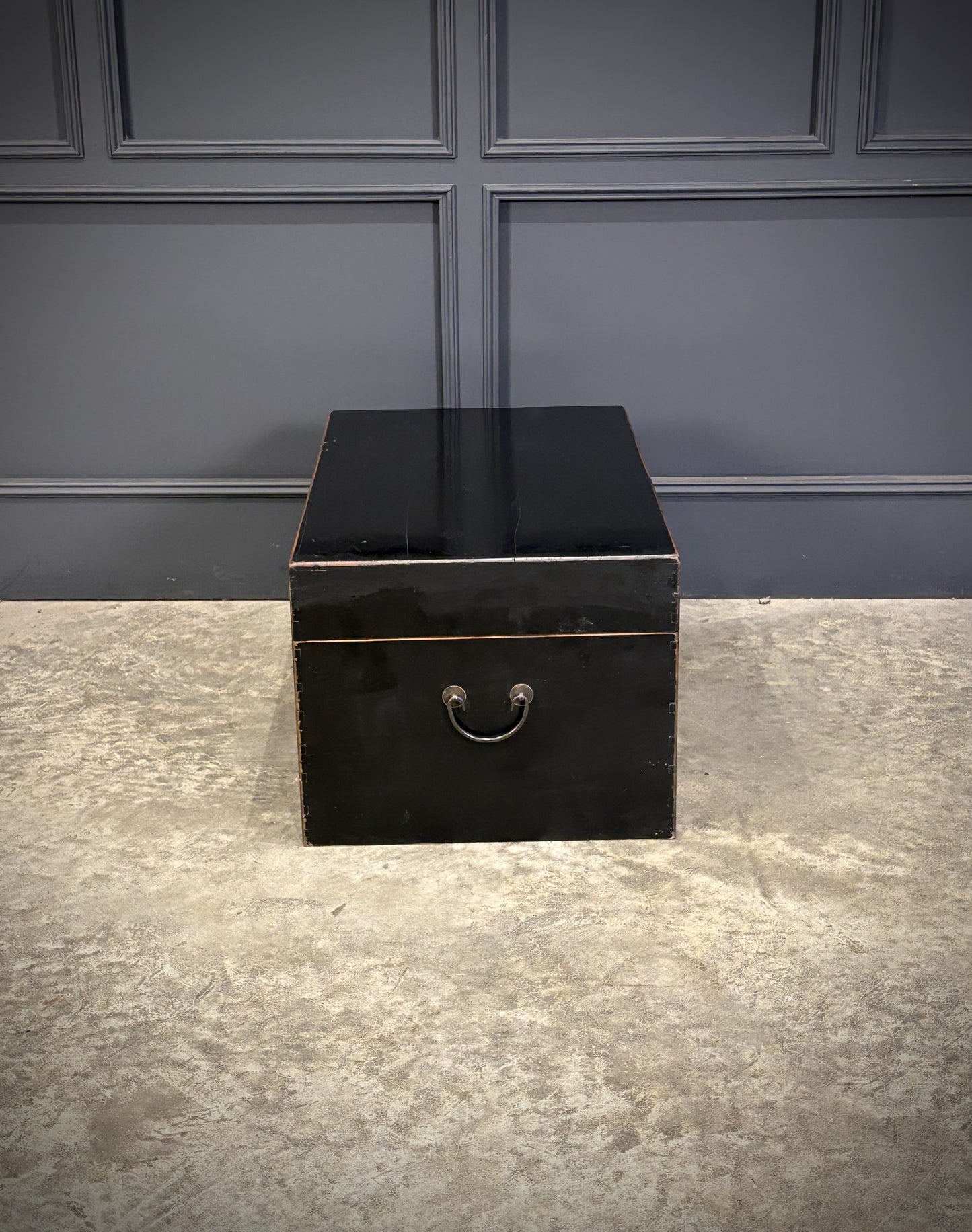 Black Chinese Lacquered Trunk