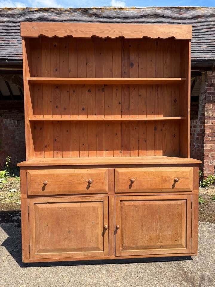 Vintage Pine Country Dresser Rustic Kitchen Farmhouse Pantry Larder Cupboard