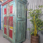 Vintage Reclaimed Indian Free Standing Solid Wooden House Keepers Linen Cupboard