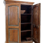 Large Vintage Colonial Indian Hardwood Wardrobe Houskeepers Cupboard