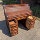 Vintage Oak Roll Top Desk By Angus Of London