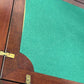 Vintage Victorian Mahogany Games Table , Green Baized Playing Area With Counter Holders