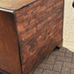 Vintage Georgian Mahogany Chest Of Drawers. Brass Handles, Bracket Feet.