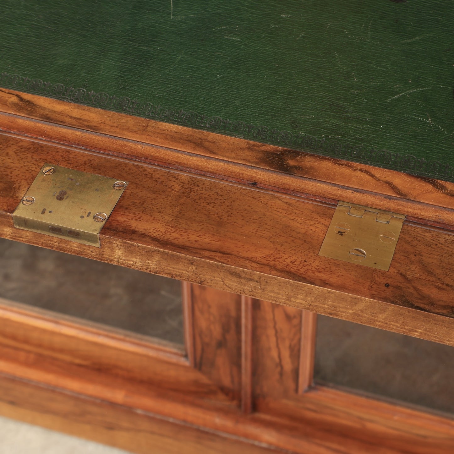 Fine William IV Walnut Vintage Glazed Bookcase Display Cabinet