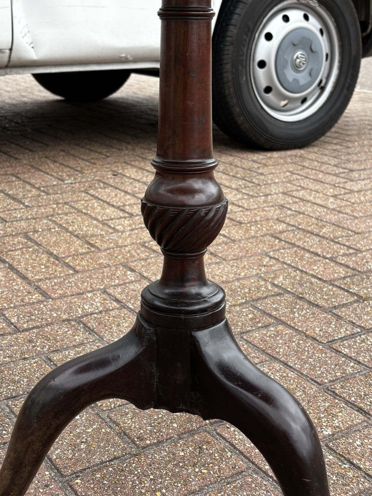 George III Mahogany Birdcage Tilt Top Table, Inthe Manner Of Chippendale.