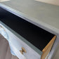 Vintage Tallboy Cabinet: Hand Painted Blue