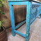 Blue Vintage Solid Wooden Carved Hallway Console Table