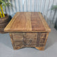 Vintage Rustic Indian Solid Wooden Dowry Chest Coffee Side Table Trunk