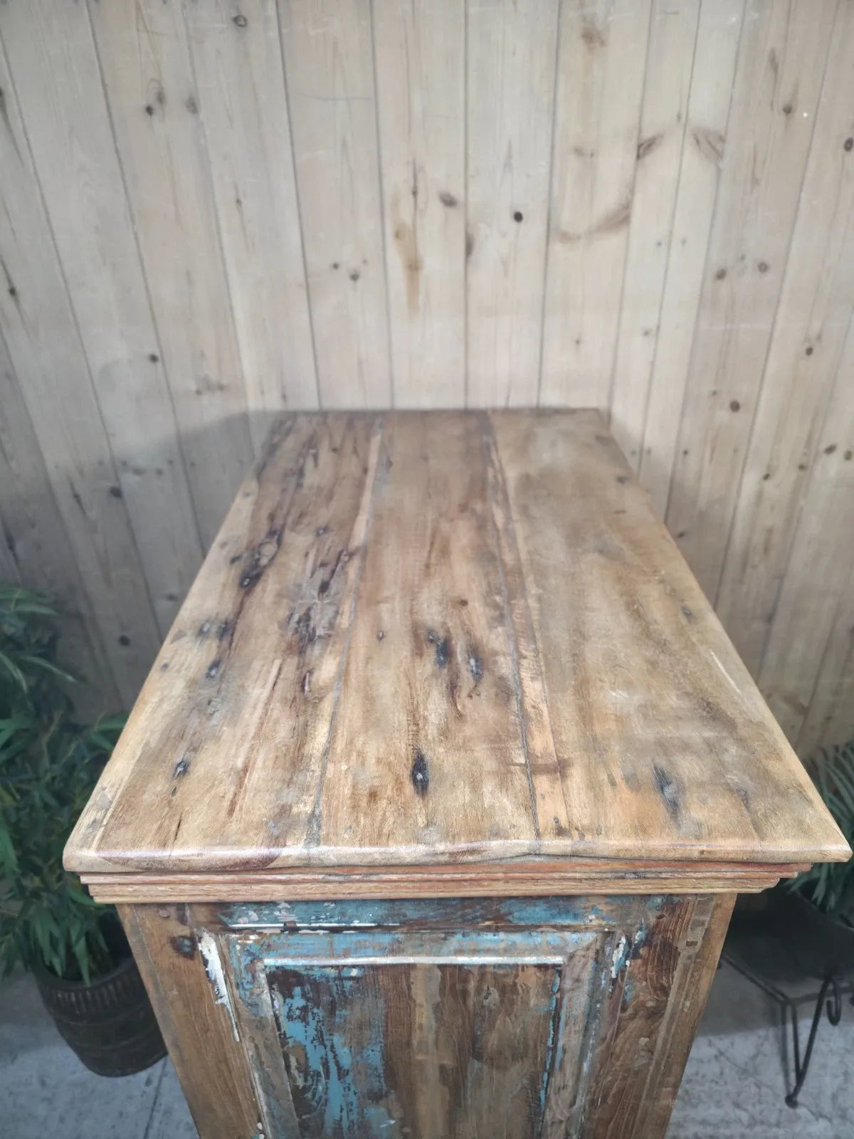 Vintage Rustic Wooden Free Standing Cupboard Drinks Cabinet
